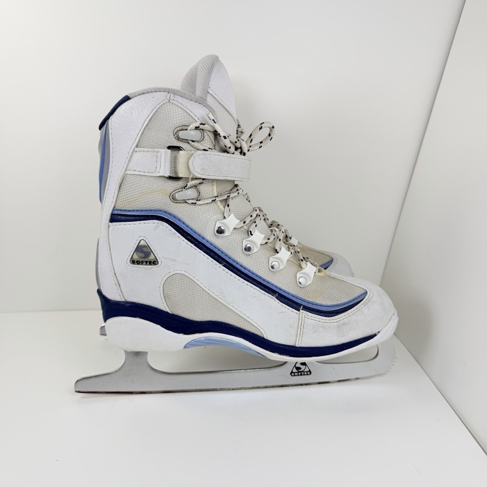 Jackson Softec Ice Skates Women's Size 8 White Blue Figure Recreational - Picture 5 of 16